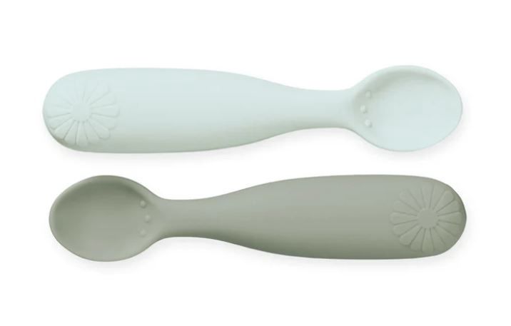 Flower Spoons, 2-pack, Colour: Olive