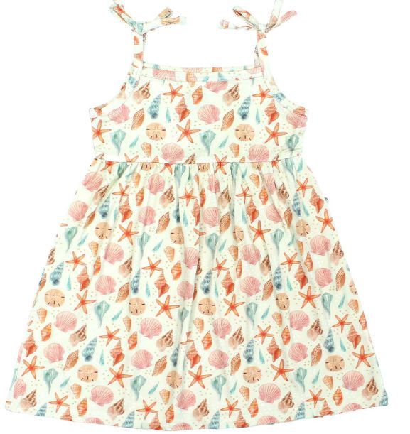 Bamboo Dress, Colour: Sandy Seashells, Size: 6-12M