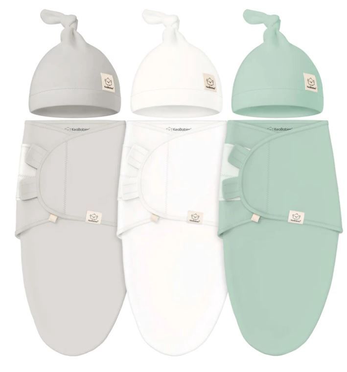 Swaddle Wrap with knot hats