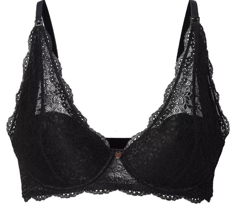 Wired Lace Bra, Colour: Black, Size: D70