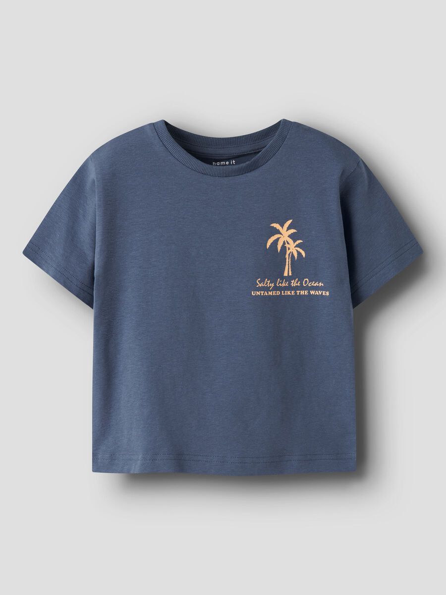 T-shirt Boys palmboom, Colour: vintage indigo, Size: 92