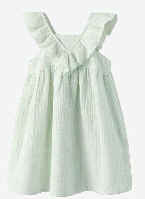 Fuslin Dress, Colour: Aqua, Size: 92