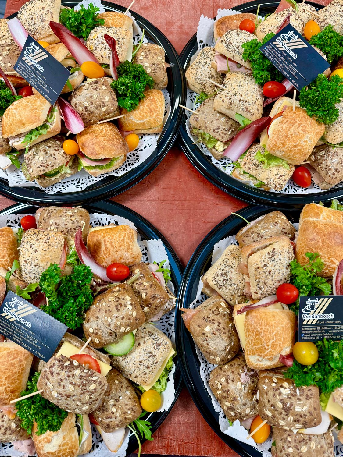 Assortiment receptiebroodjes