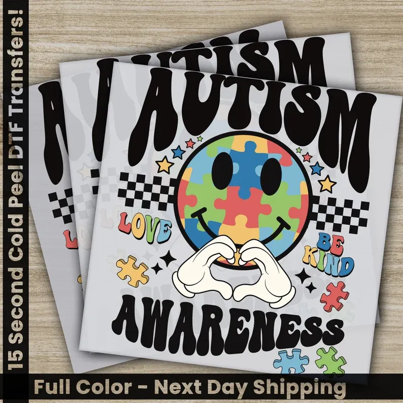 Autism Awareness, Ready to Press DTF
