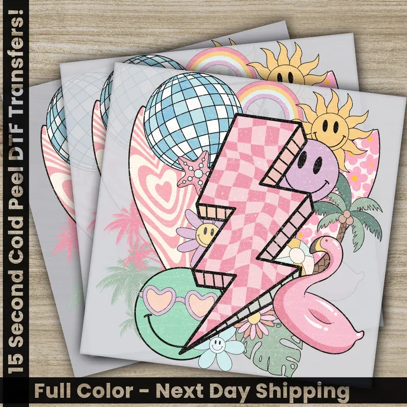 Beach Vibes, Hello Summer, Ready to Press DTF