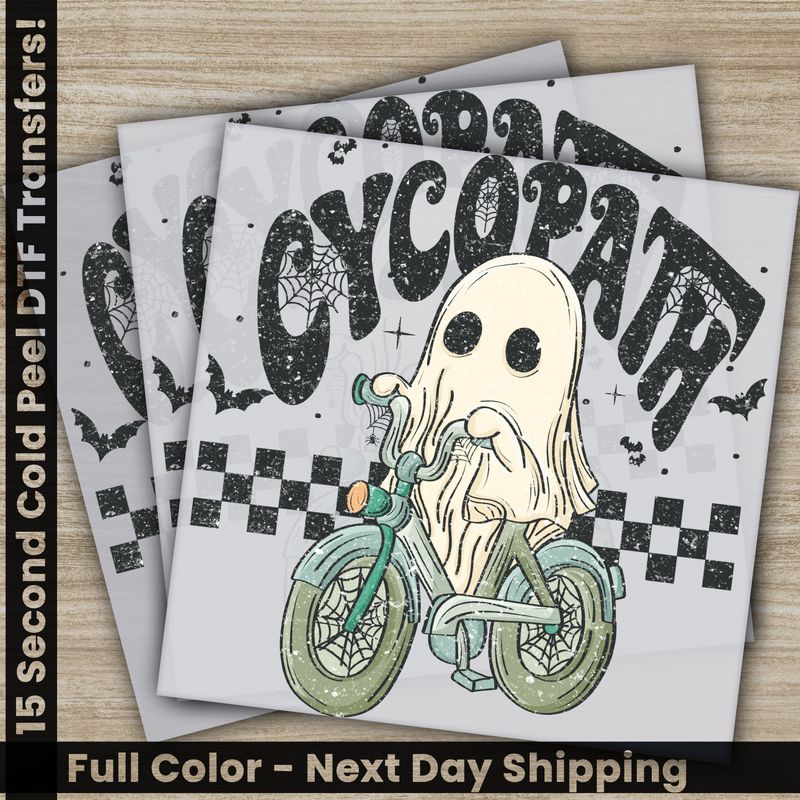 Halloween, Cycopath, Ghost, Ready to Press DTF