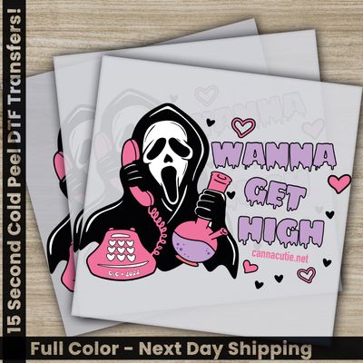 Halloween, Skeleton, Wanna Get High, Ready to Press DTF