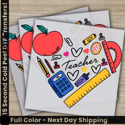 Teacher, School, Ready to Press DTF