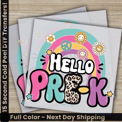 Teacher, Hello Pre-K, Ready to Press DTF