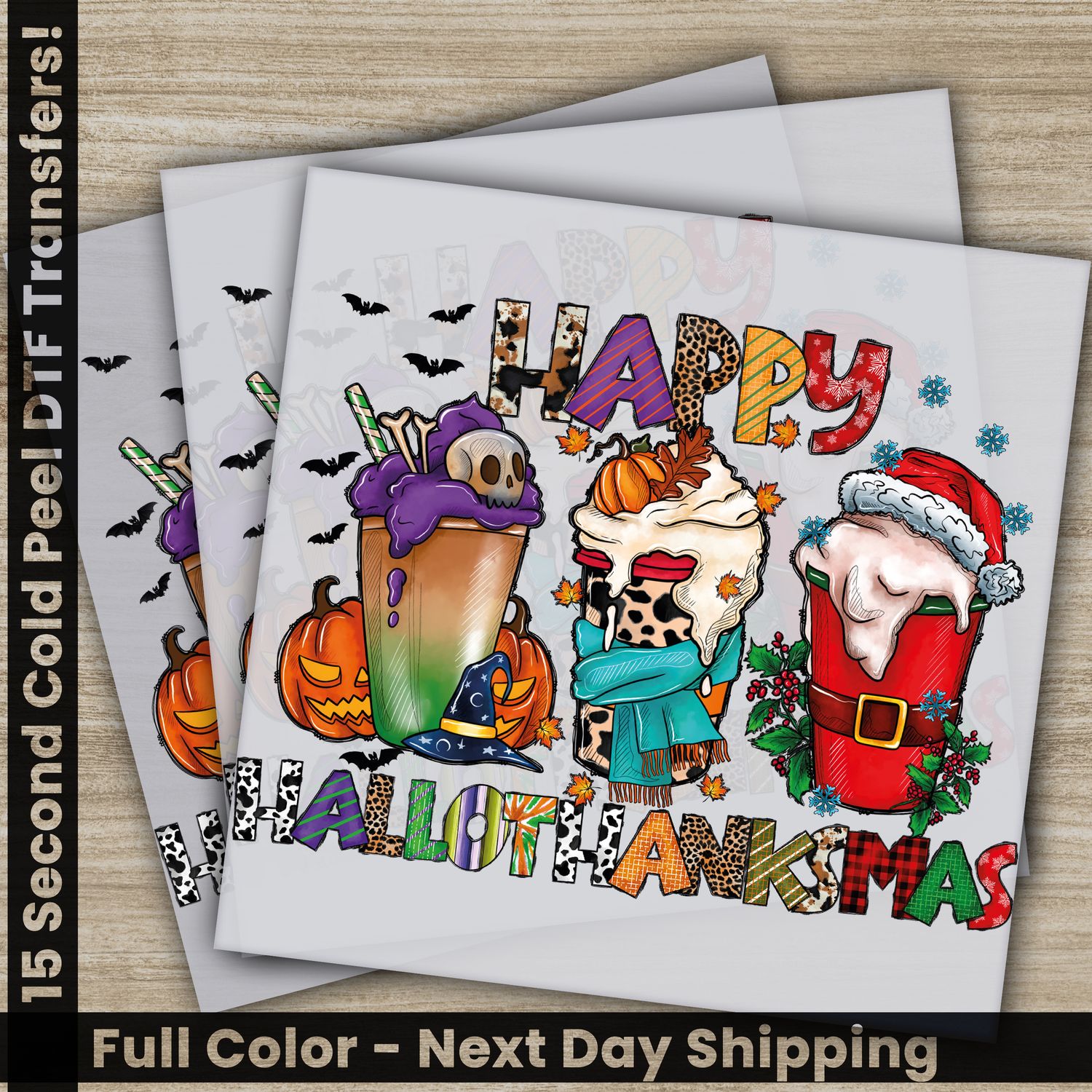 Halloween, Happy Hallothanksmas, Ready to Press DTF