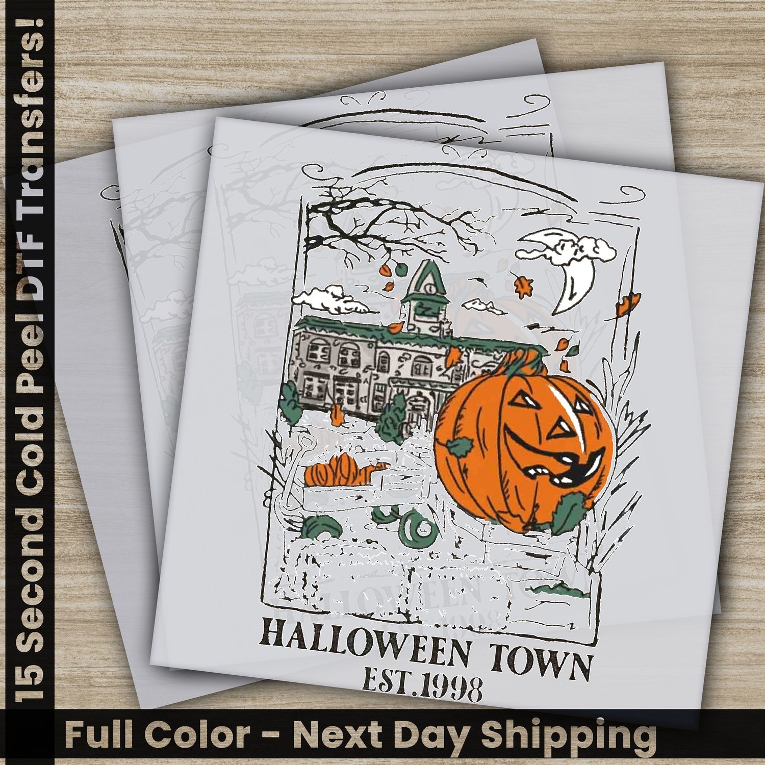 Halloween Town, Pumpkin, Ready to Press DTF