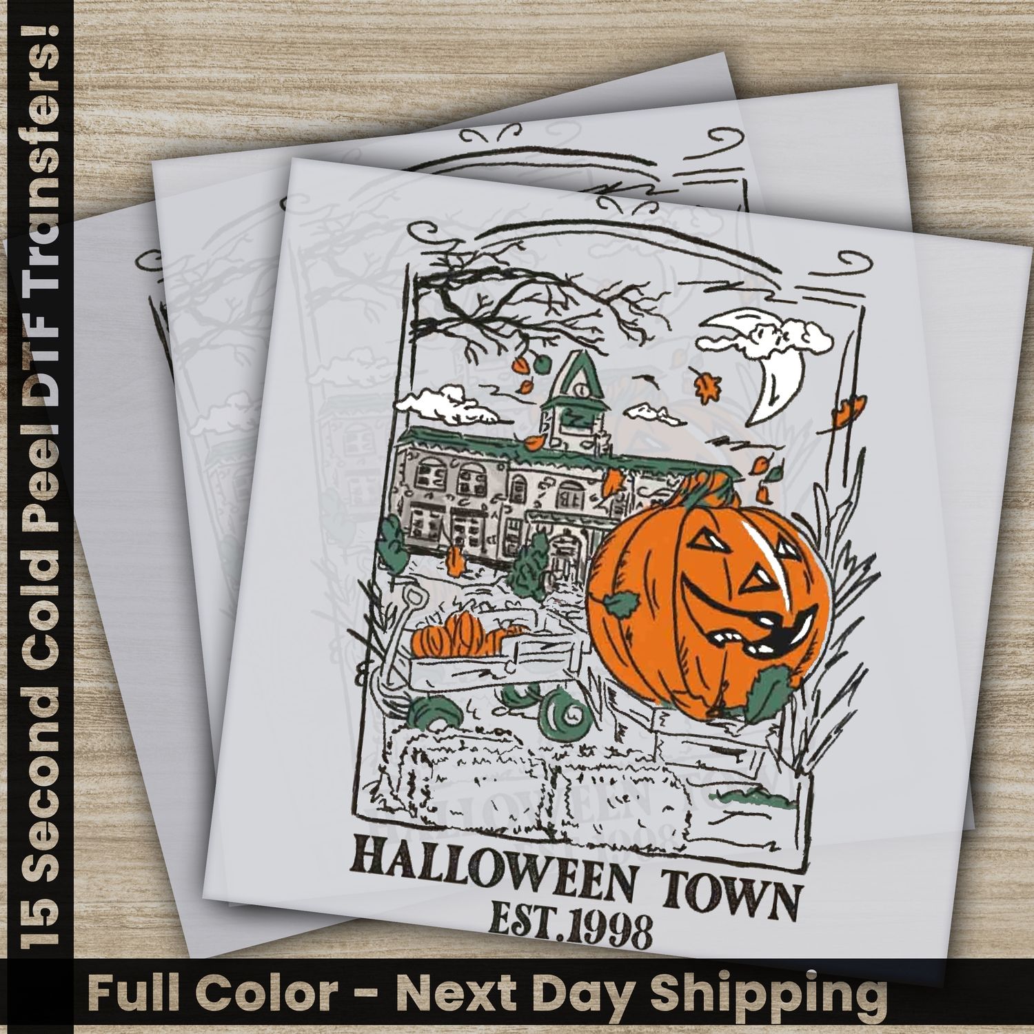 Halloween Town, Pumpkin, Ready to Press DTF