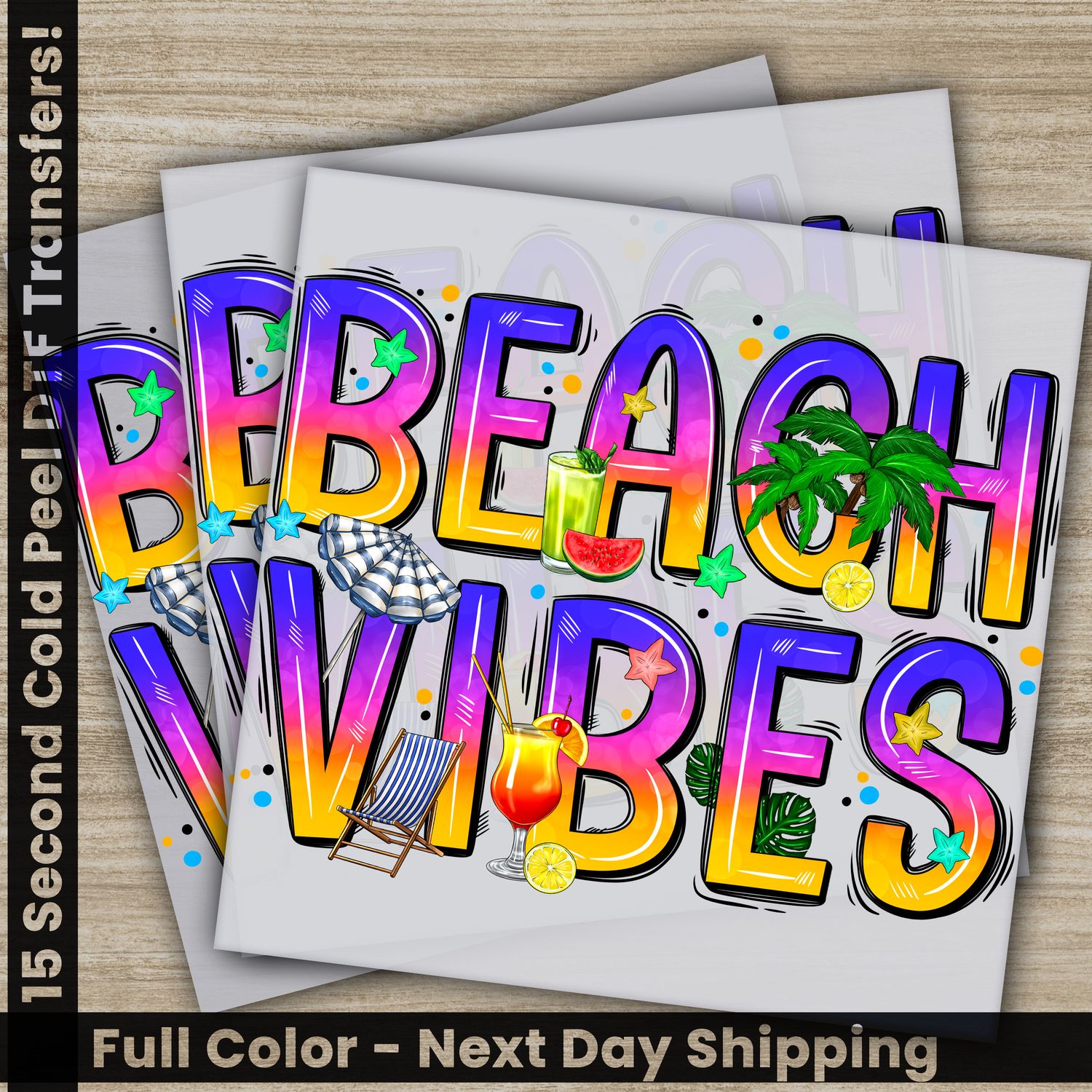 Summer, Beach Vibes, Ready To Press DTF