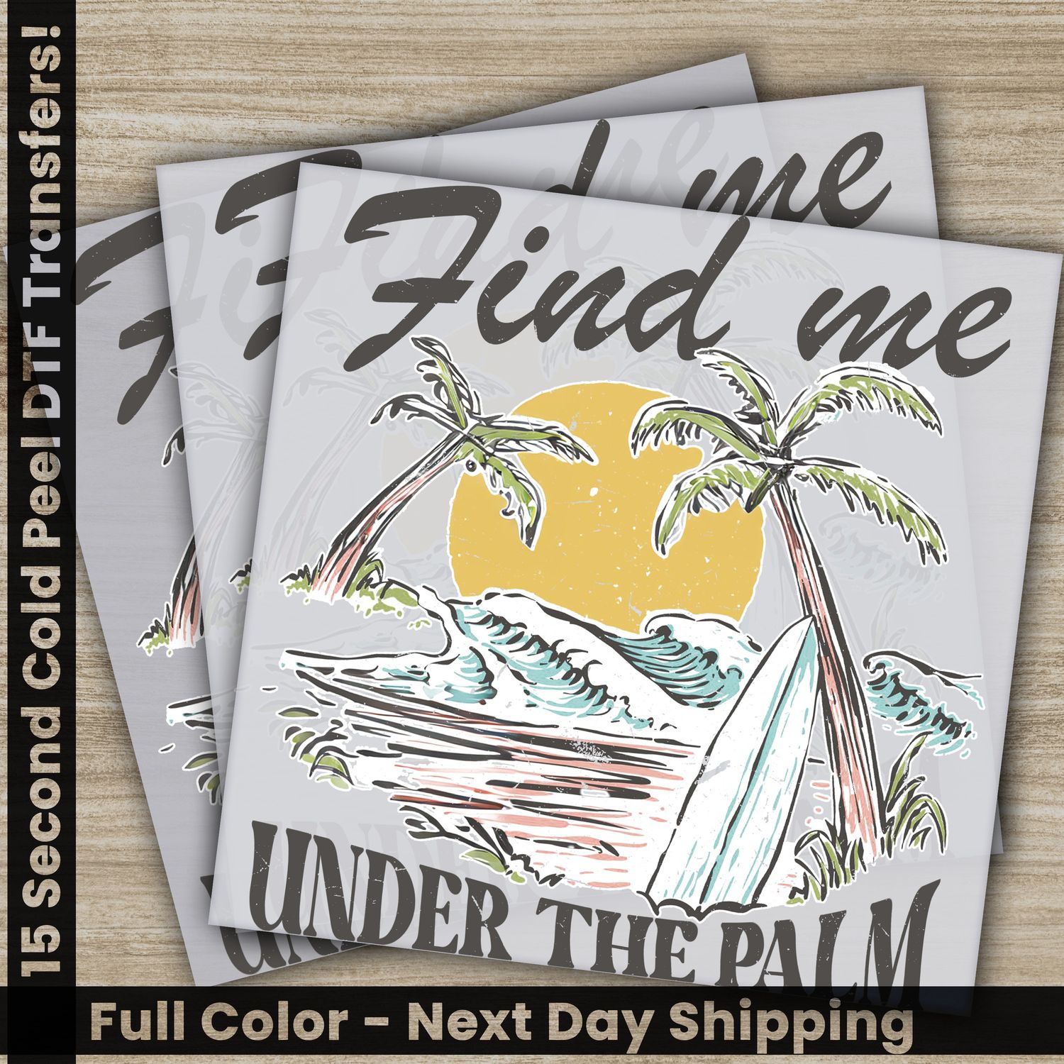 Summer, Under The Plam, Ready To Press DTF