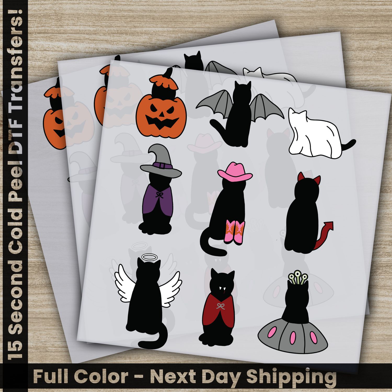 Halloween, Cat, Pumpkin, Ready To Press DTF