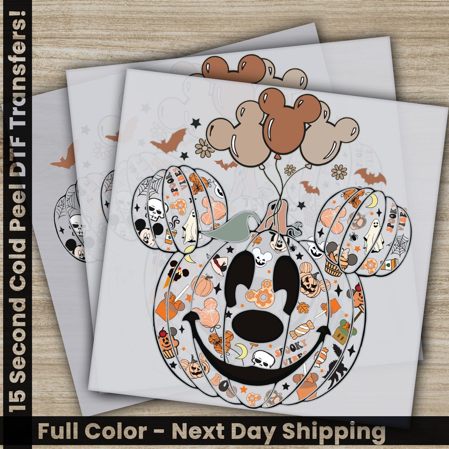 Halloween, Disney, Mickey Head, Ready To Press DTF