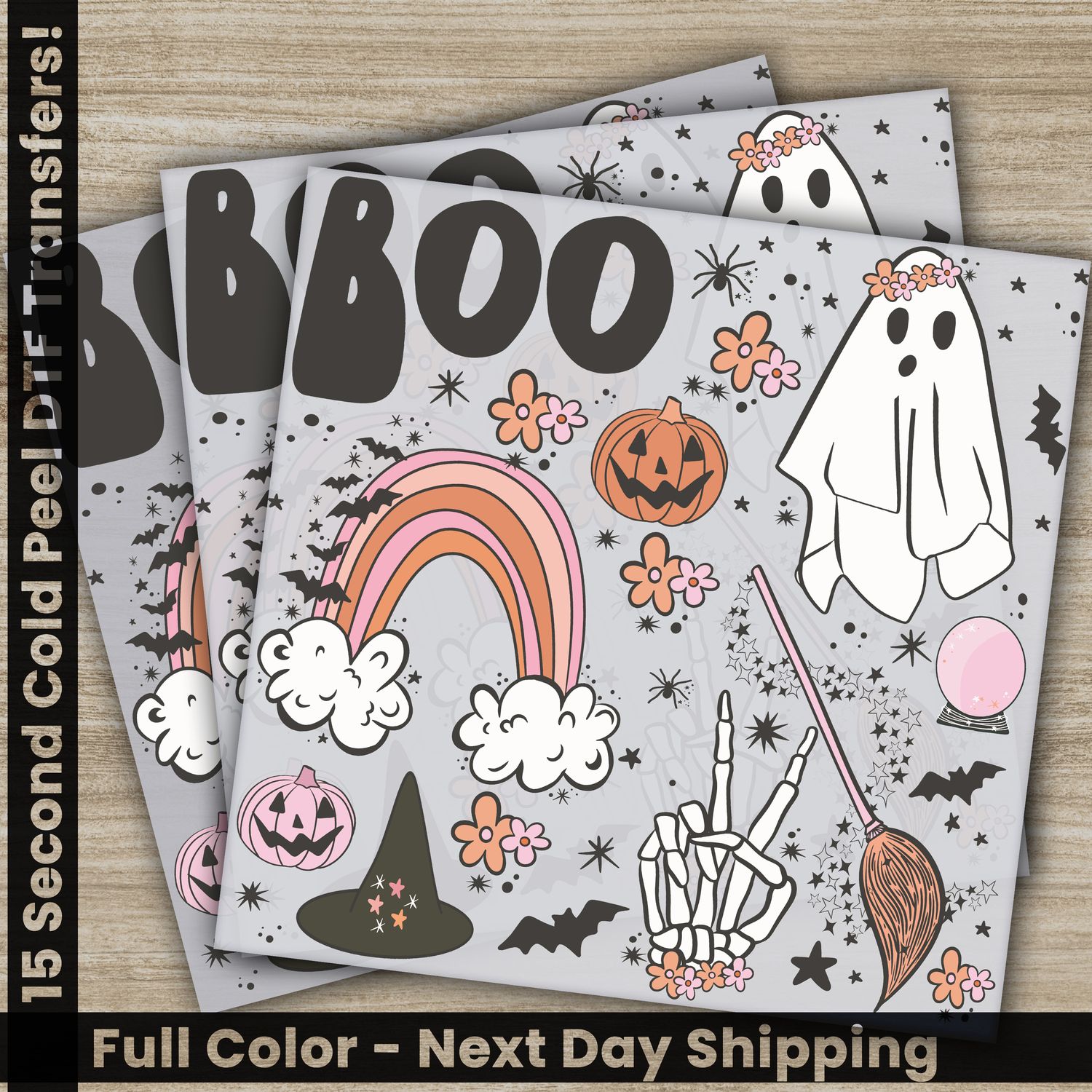 Halloween, Boo, Ghost, Ready To Press DTF
