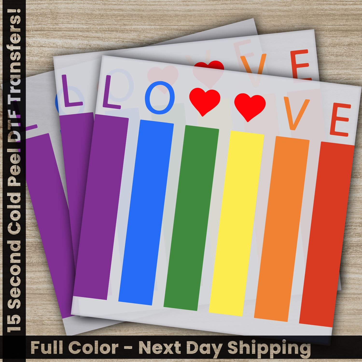 LGBTQ, Pride, Rainbow, Love, Ready To Press DTF