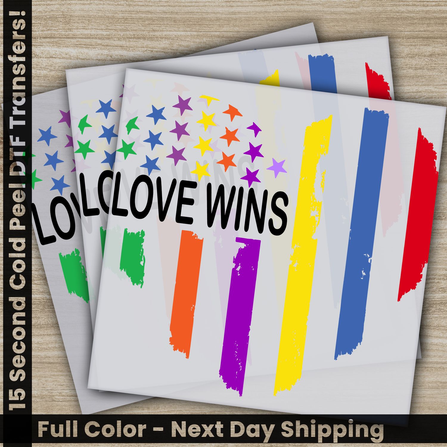 LGBTQ, Pride, Rainbow, Love, Ready To Press DTF