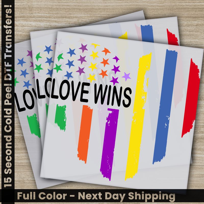 LGBTQ, Pride, Rainbow, Love, Ready To Press DTF