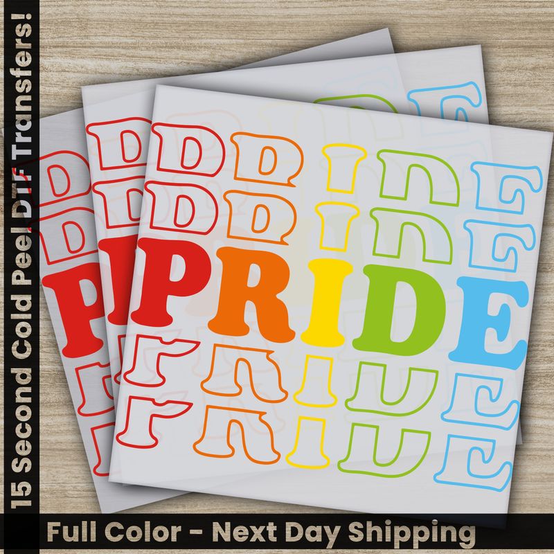 LGBTQ, Pride, Rainbow, Heart, Ready To Press DTF