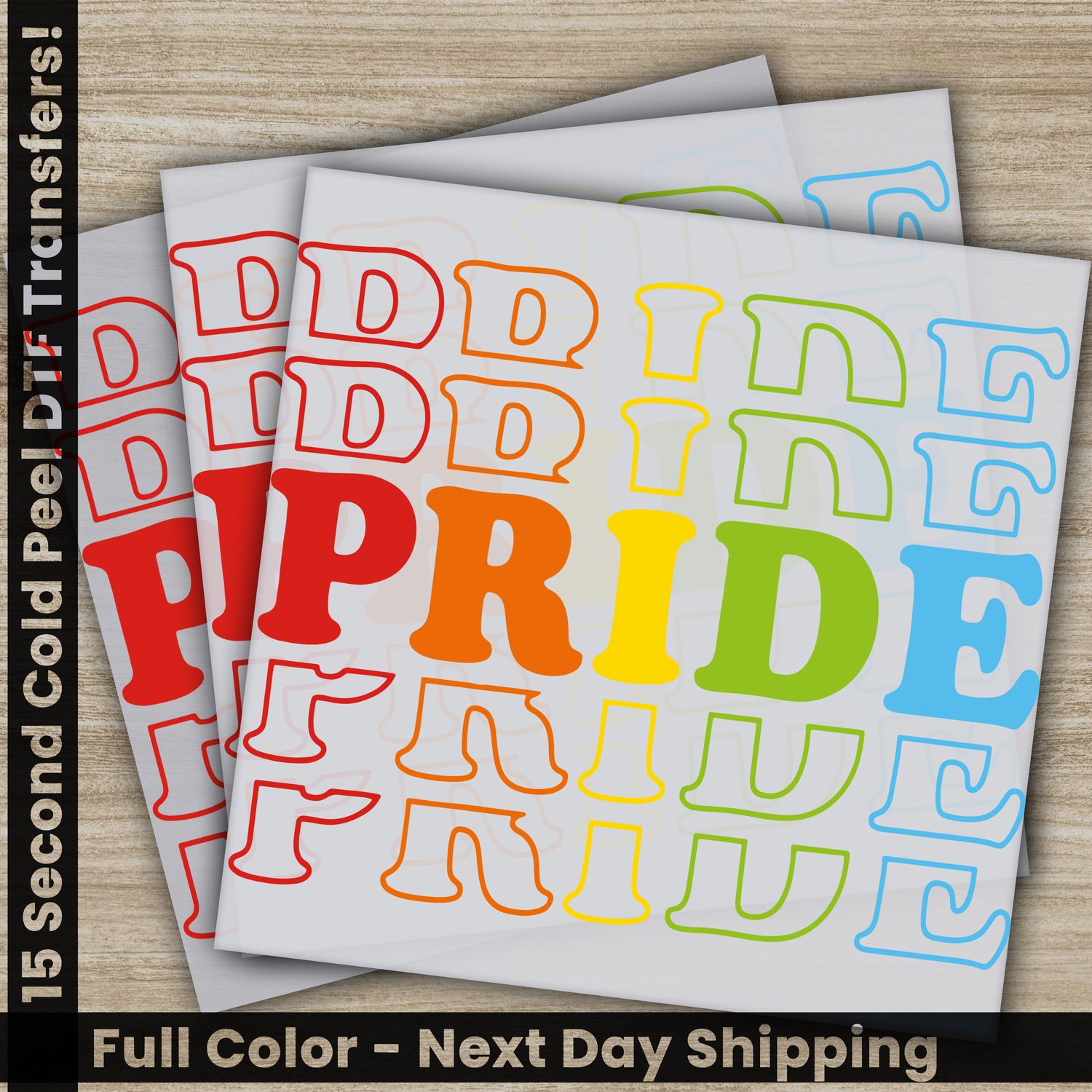LGBTQ, Pride, Rainbow, Heart, Ready To Press DTF