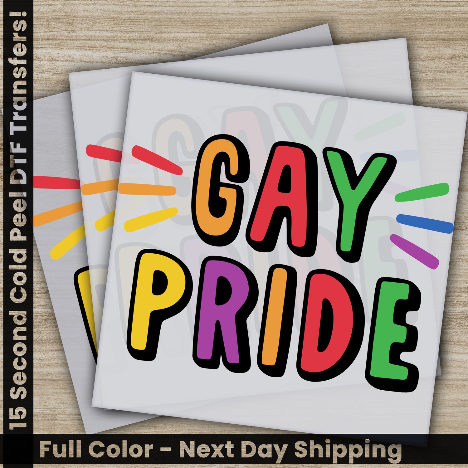 LGBTQ, Gay Pride, Rainbow, Heart, Ready To Press DTF