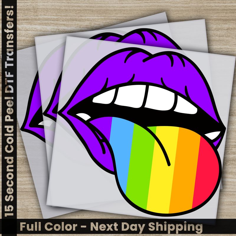 LGBTQ, Pride, Rainbow, Heart, Ready To Press DTF