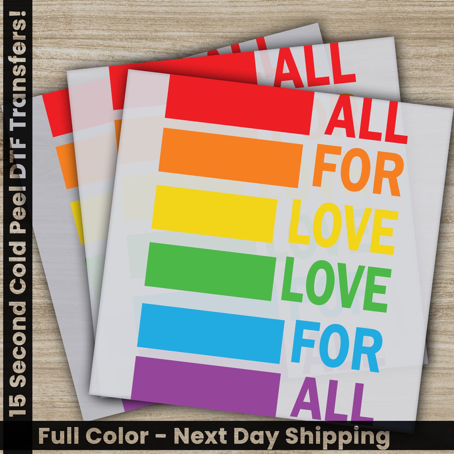 LGBTQ, Pride, Rainbow, Heart, Ready To Press DTF