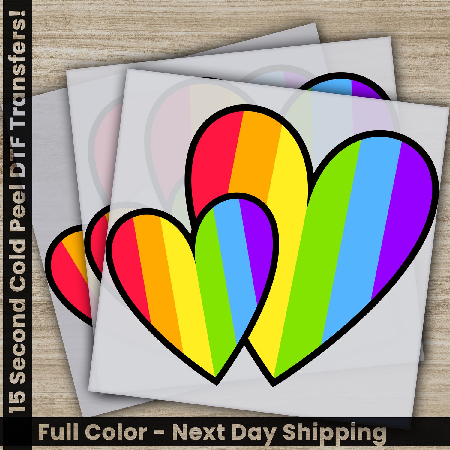 LGBTQ, Pride, Rainbow, Heart, Ready To Press DTF