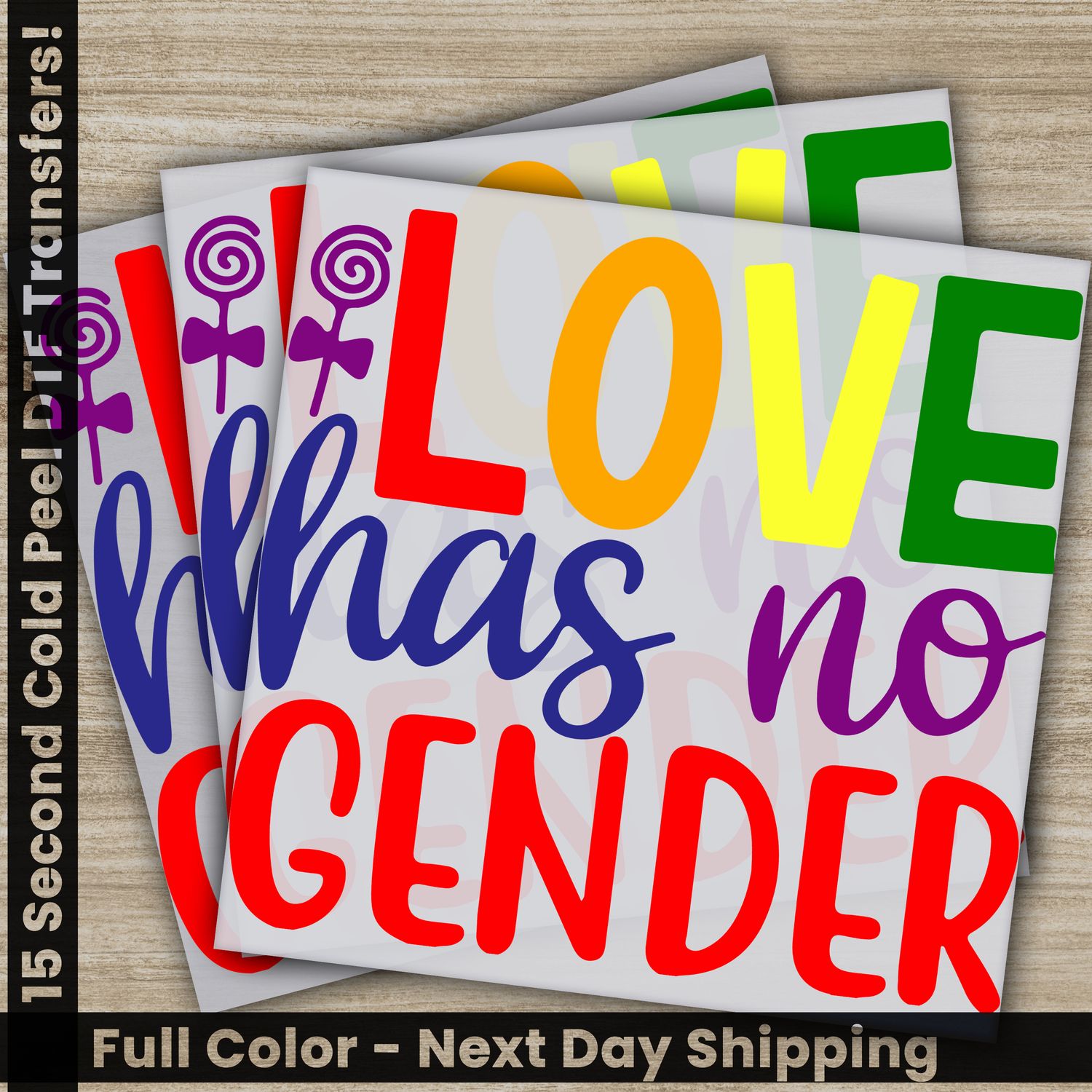LGBTQ, Pride, Rainbow, Heart, Ready To Press DTF