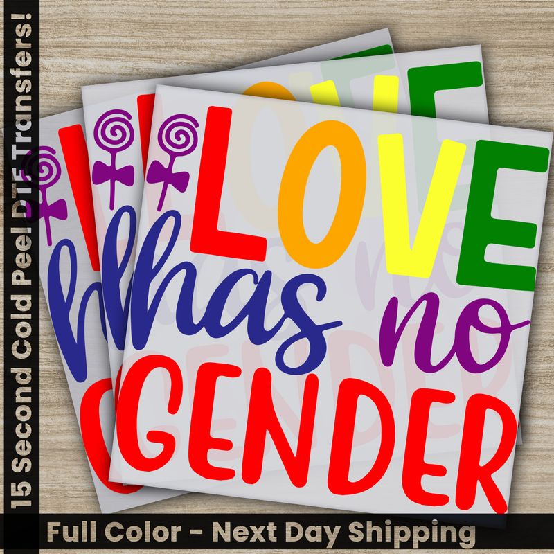 LGBTQ, Pride, Rainbow, Heart, Ready To Press DTF