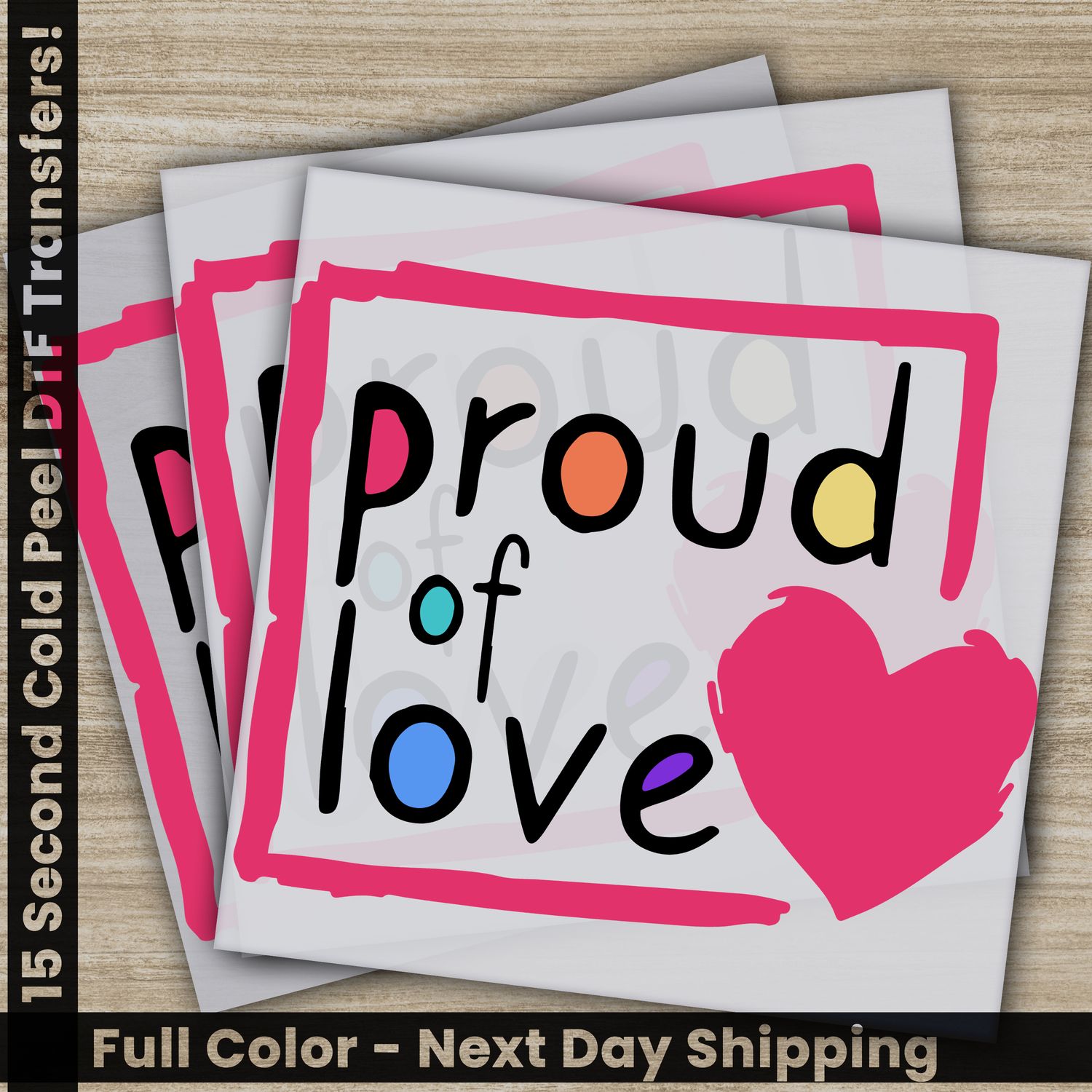 LGBTQ, Pride, Rainbow, Heart, Ready To Press DTF