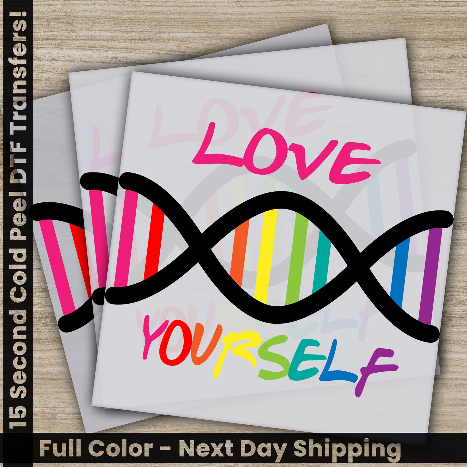 LGBTQ, Pride, Rainbow, Heart, Ready To Press DTF