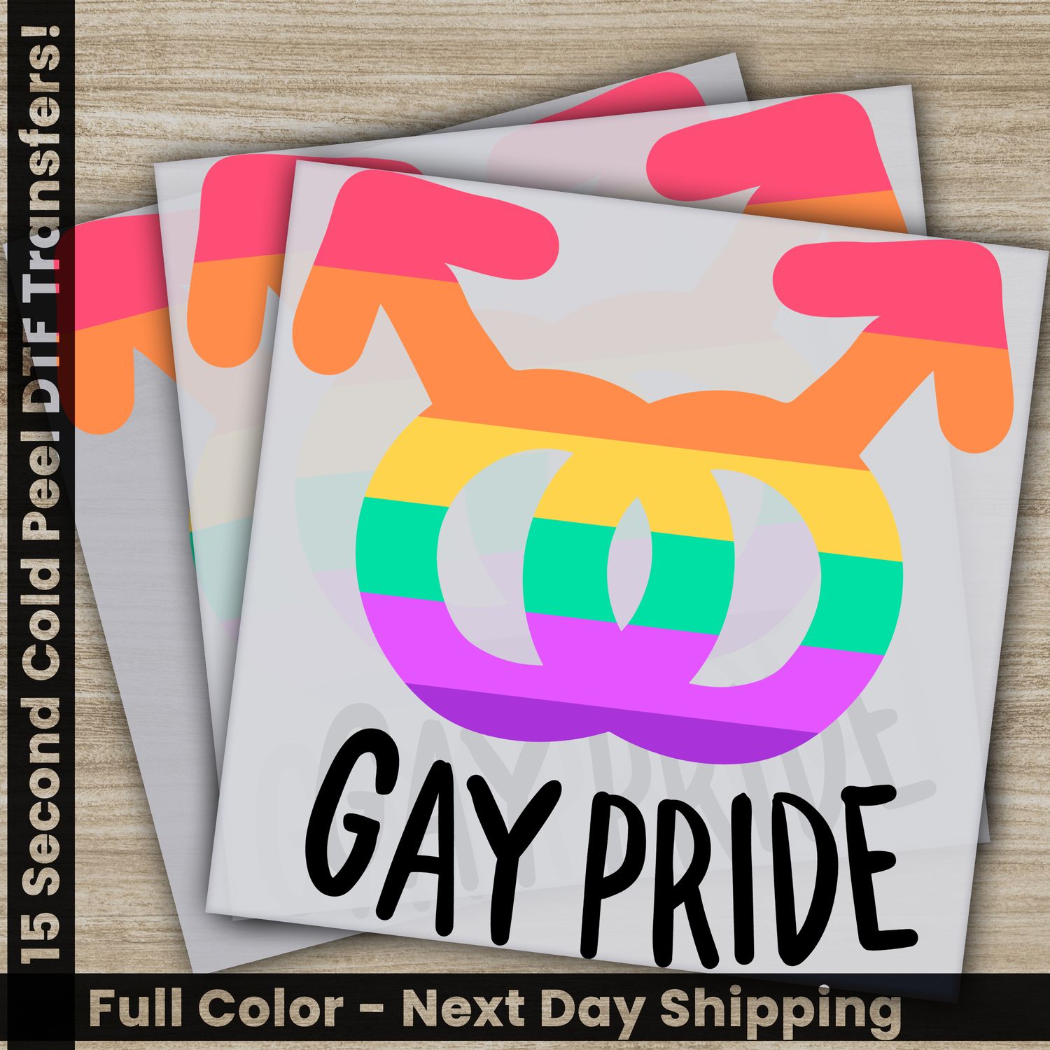 LGBTQ, Pride, Rainbow, Heart, Ready To Press DTF