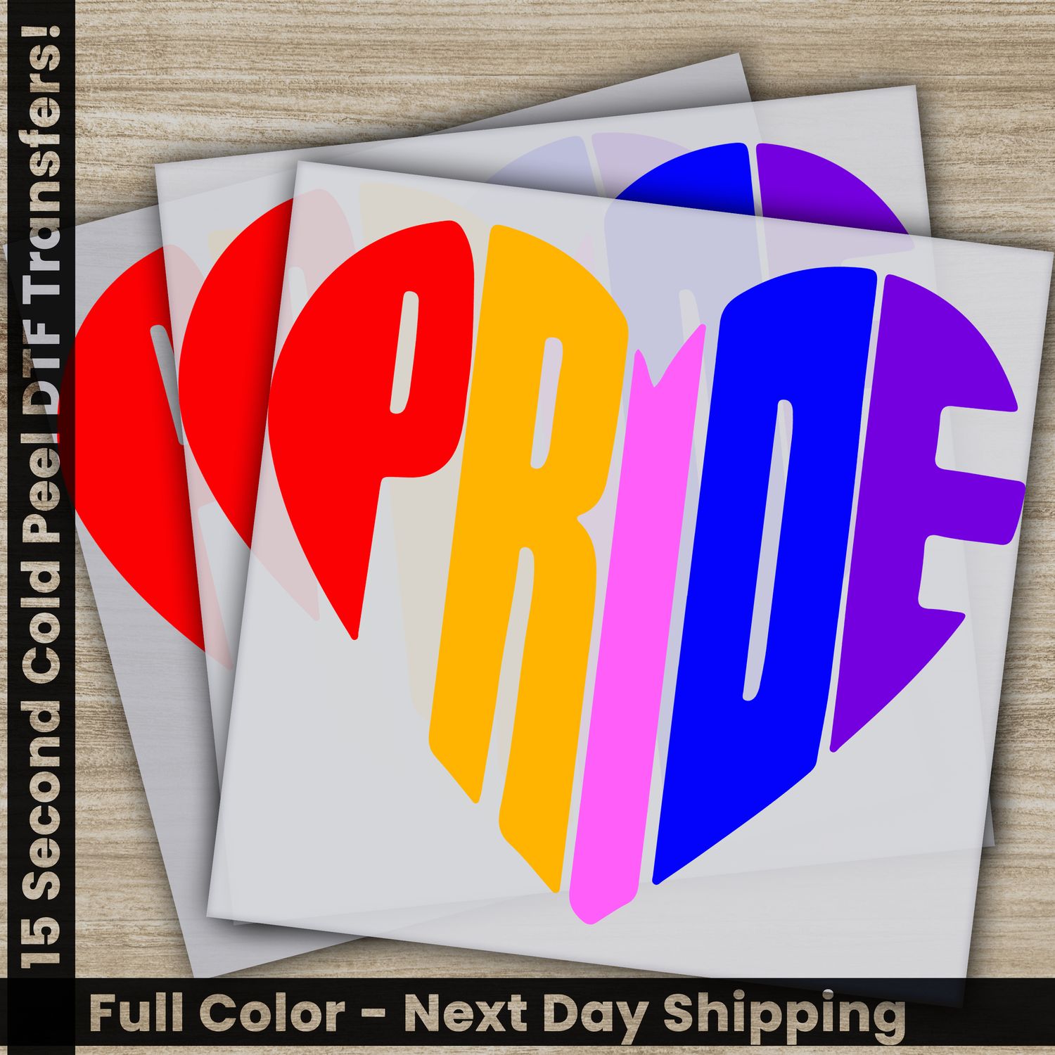 LGBTQ, Pride, Rainbow, Heart, Ready To Press DTF