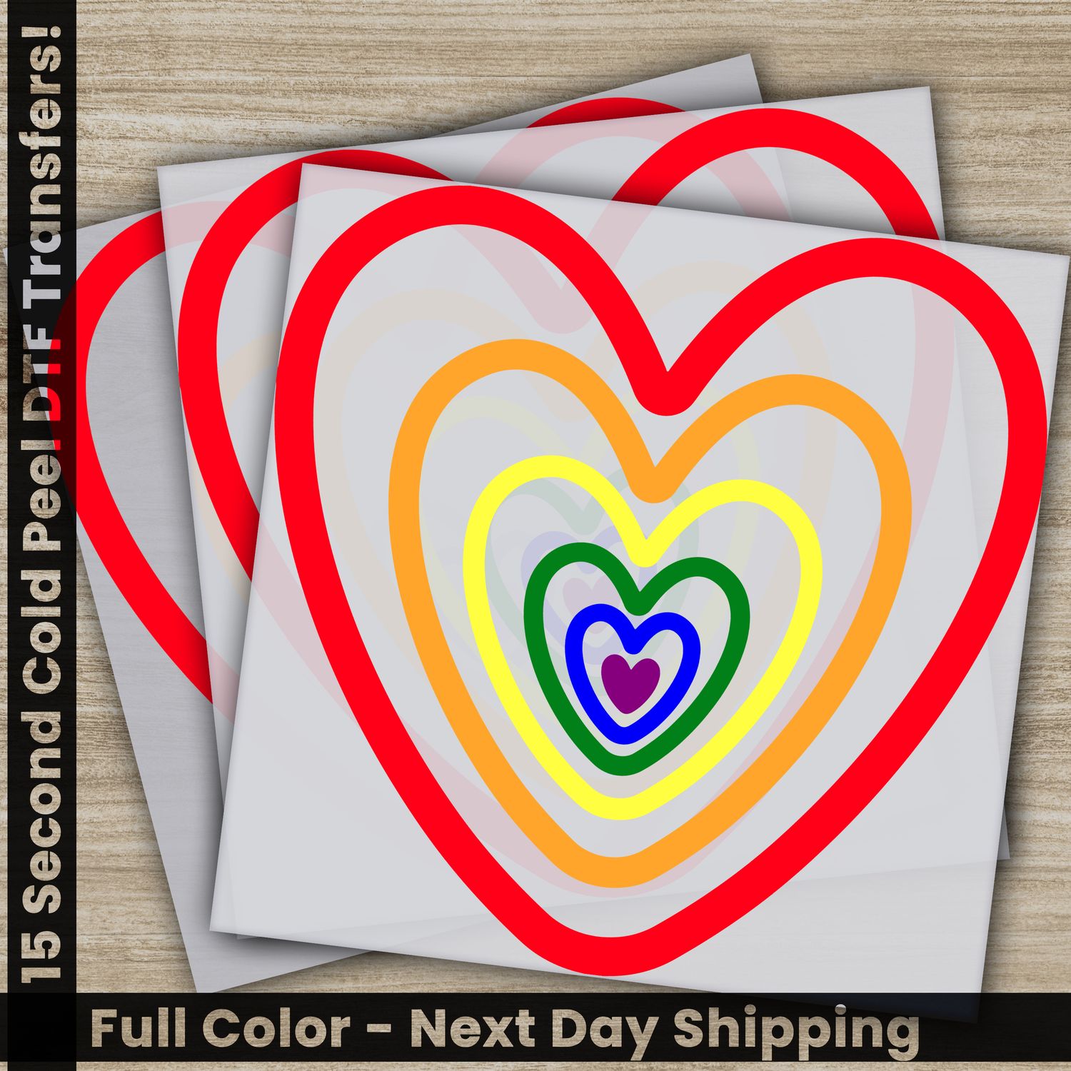 LGBTQ, Pride, Rainbow, Heart, Ready To Press DTF