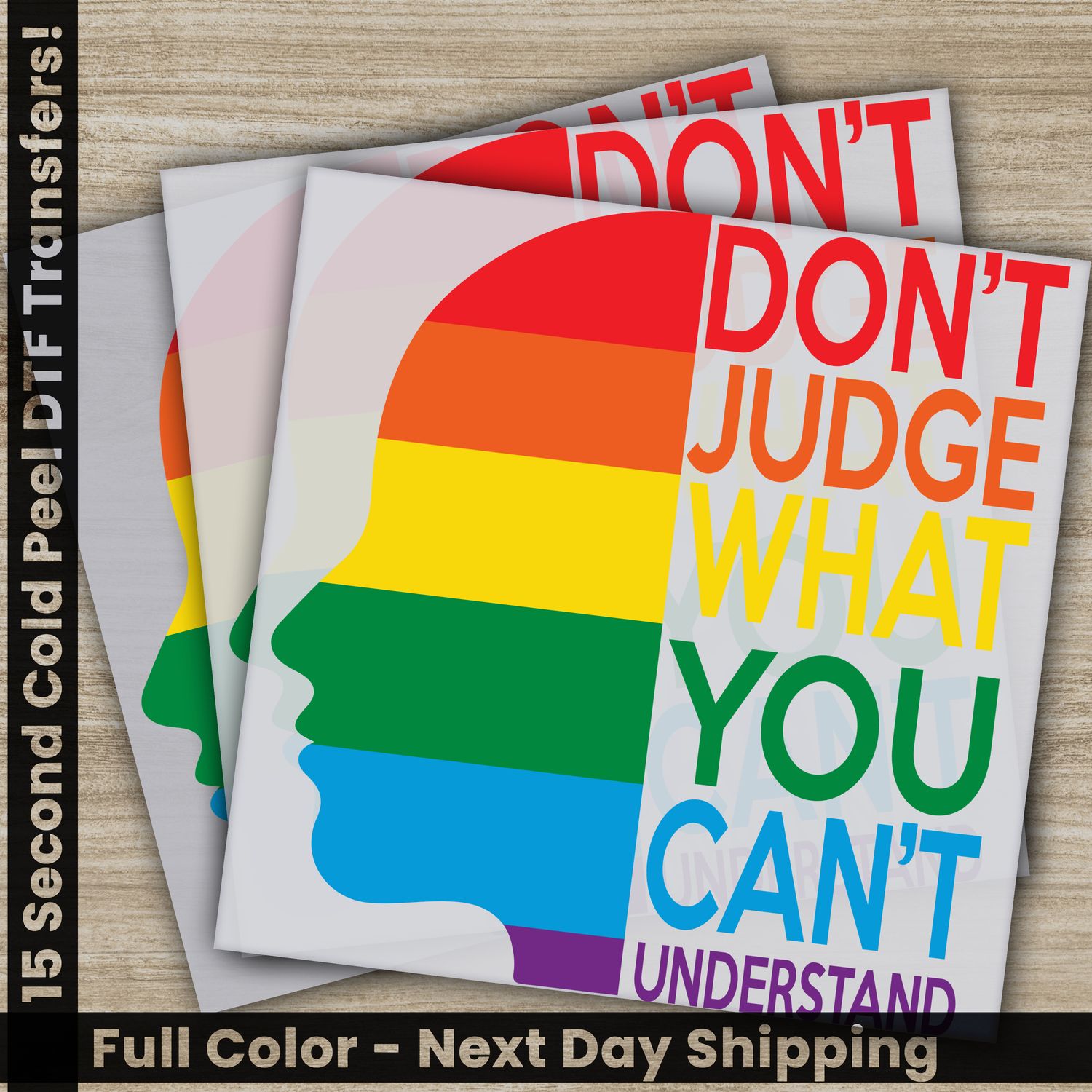 LGBTQ, Pride, Rainbow, Heart, Ready To Press DTF