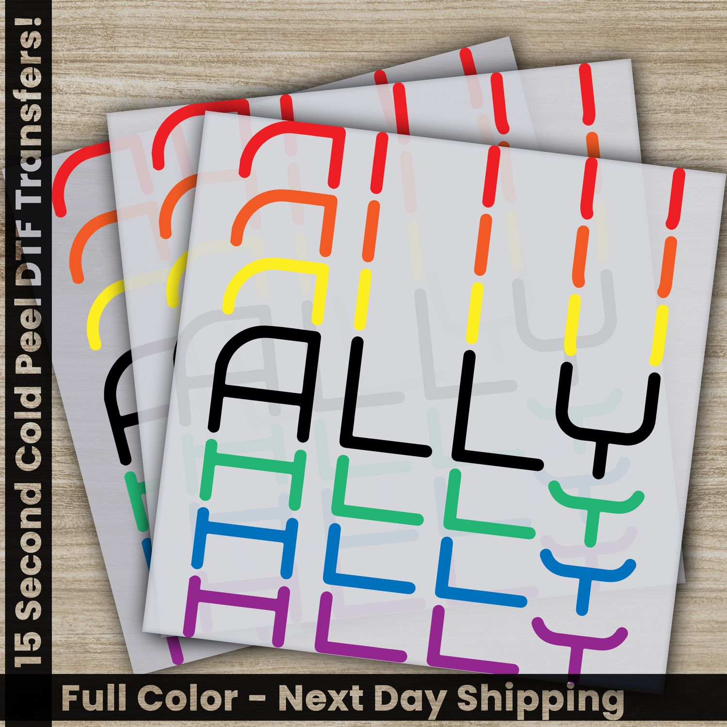 LGBTQ, Pride, Rainbow, Heart, Ready To Press DTF
