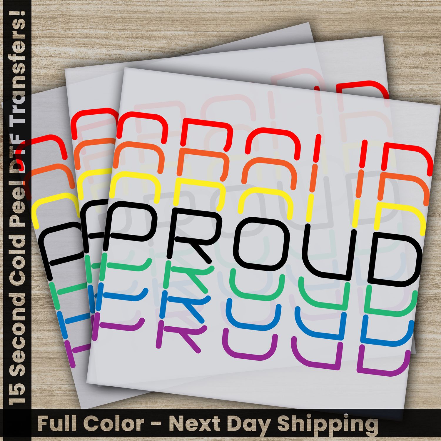 LGBTQ, Pride, Rainbow, Heart, Ready To Press DTF