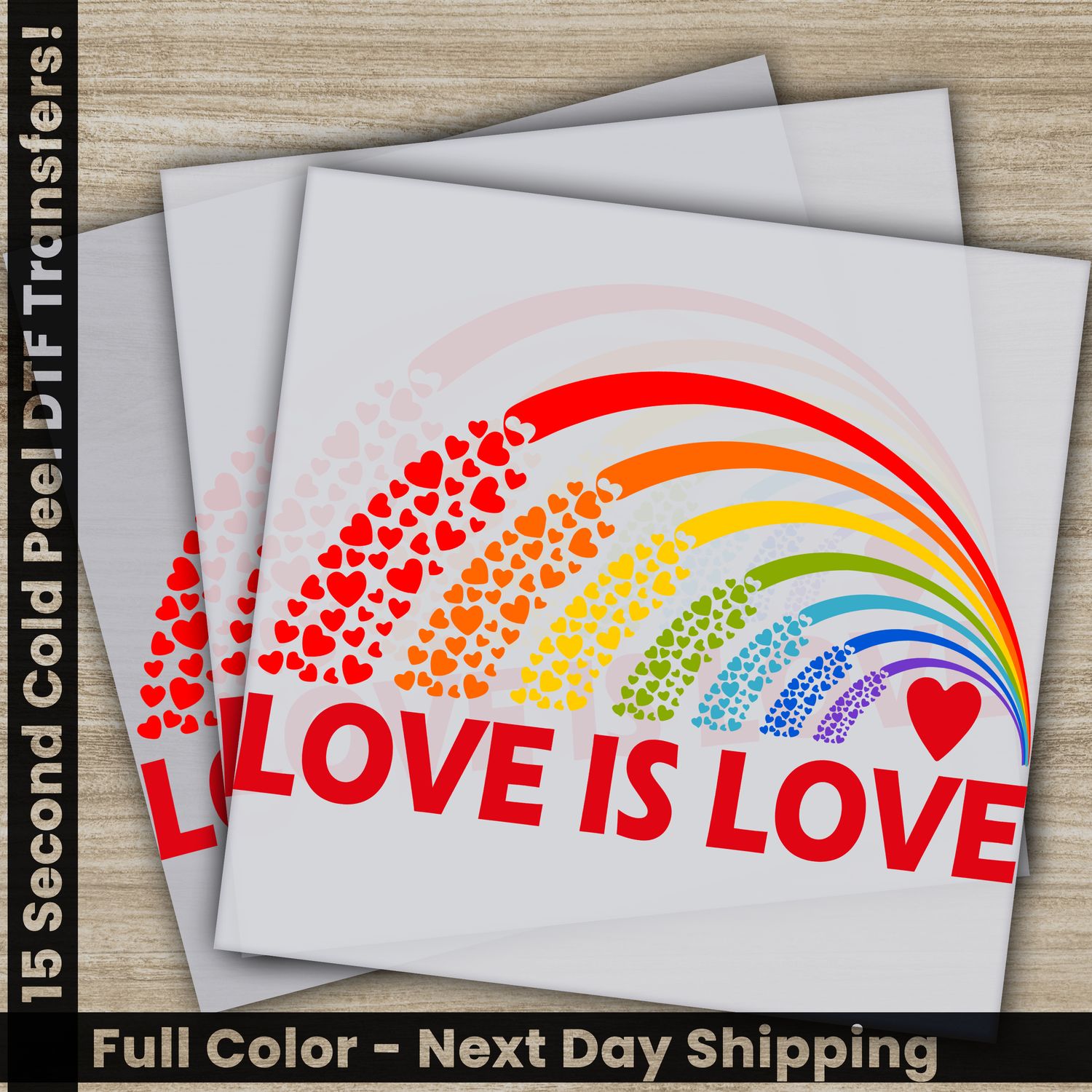 LGBTQ, Pride, Rainbow, Heart, Ready To Press DTF