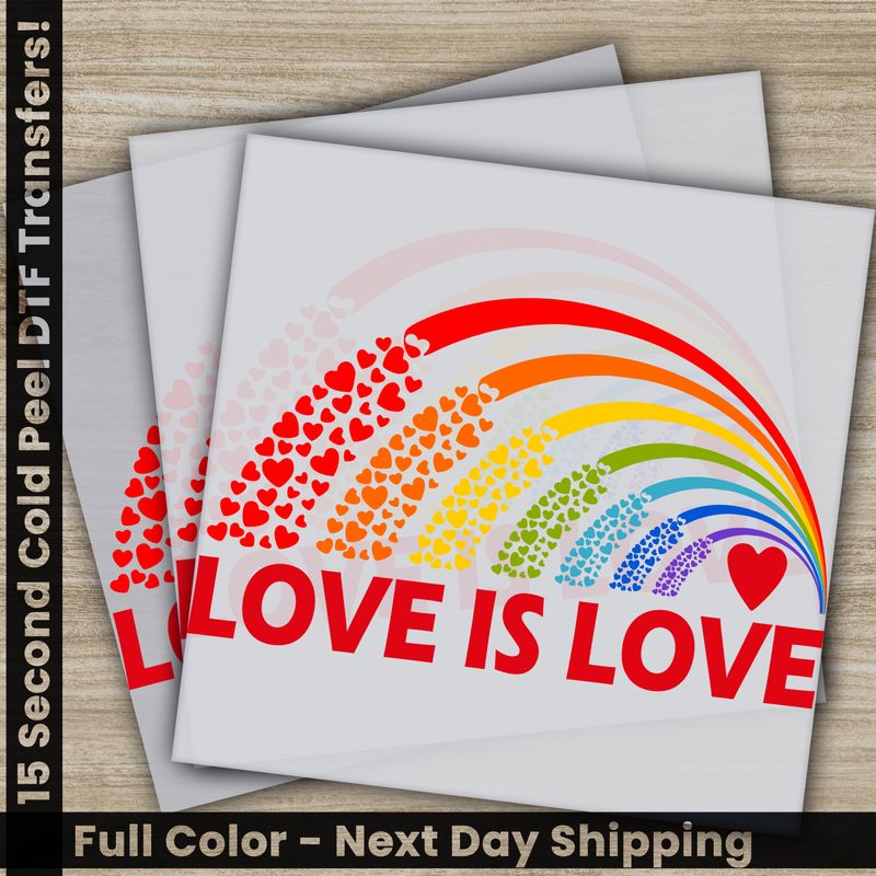 LGBTQ, Pride, Rainbow, Heart, Ready To Press DTF