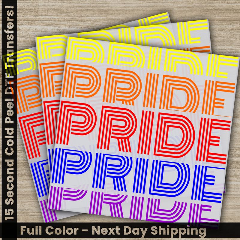 LGBTQ, Pride, Rainbow, Heart, Ready To Press DTF