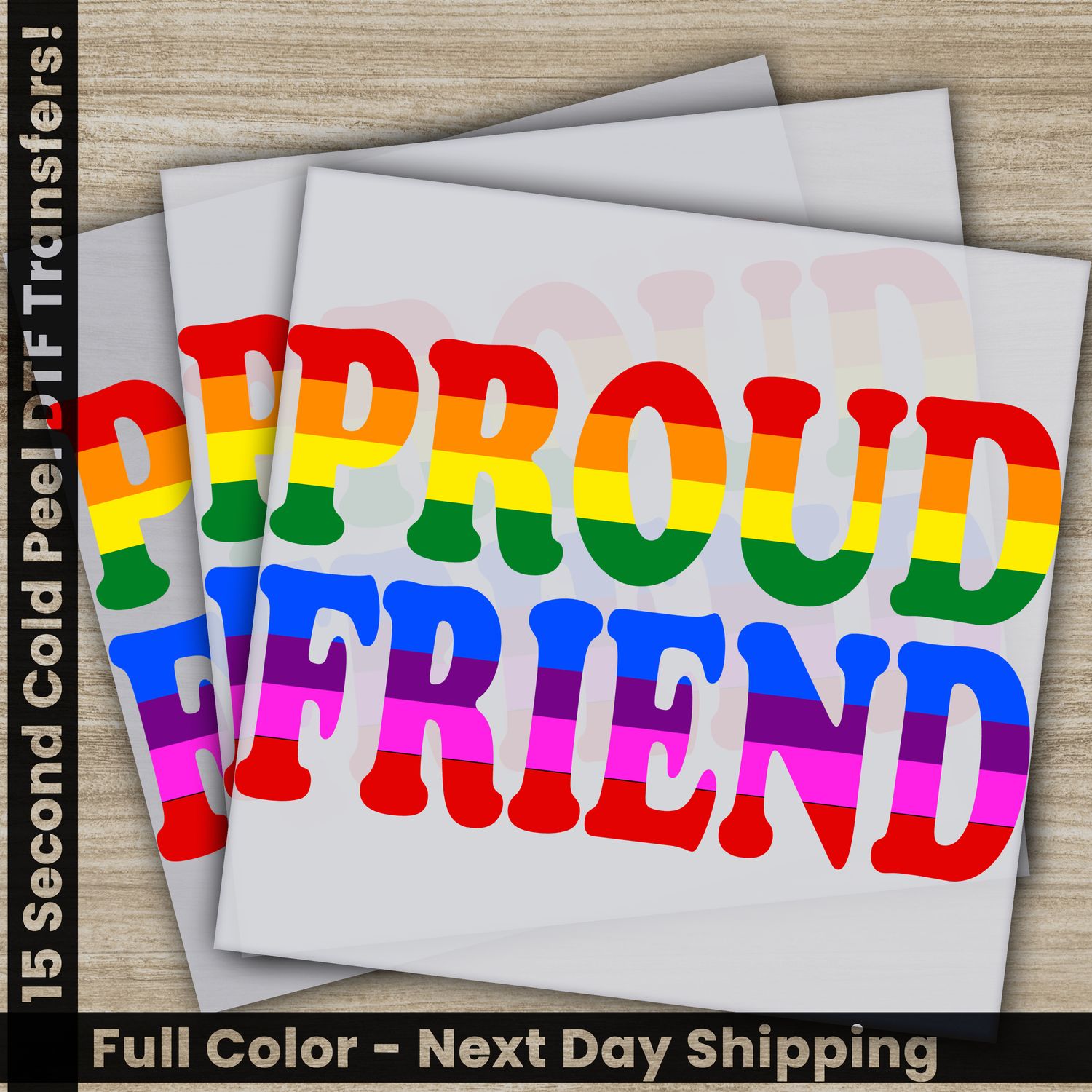 LGBTQ, Pride, Rainbow, Heart, Ready To Press DTF