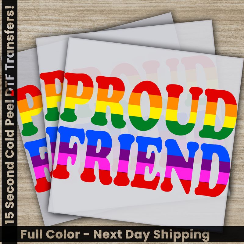 LGBTQ, Pride, Rainbow, Heart, Ready To Press DTF