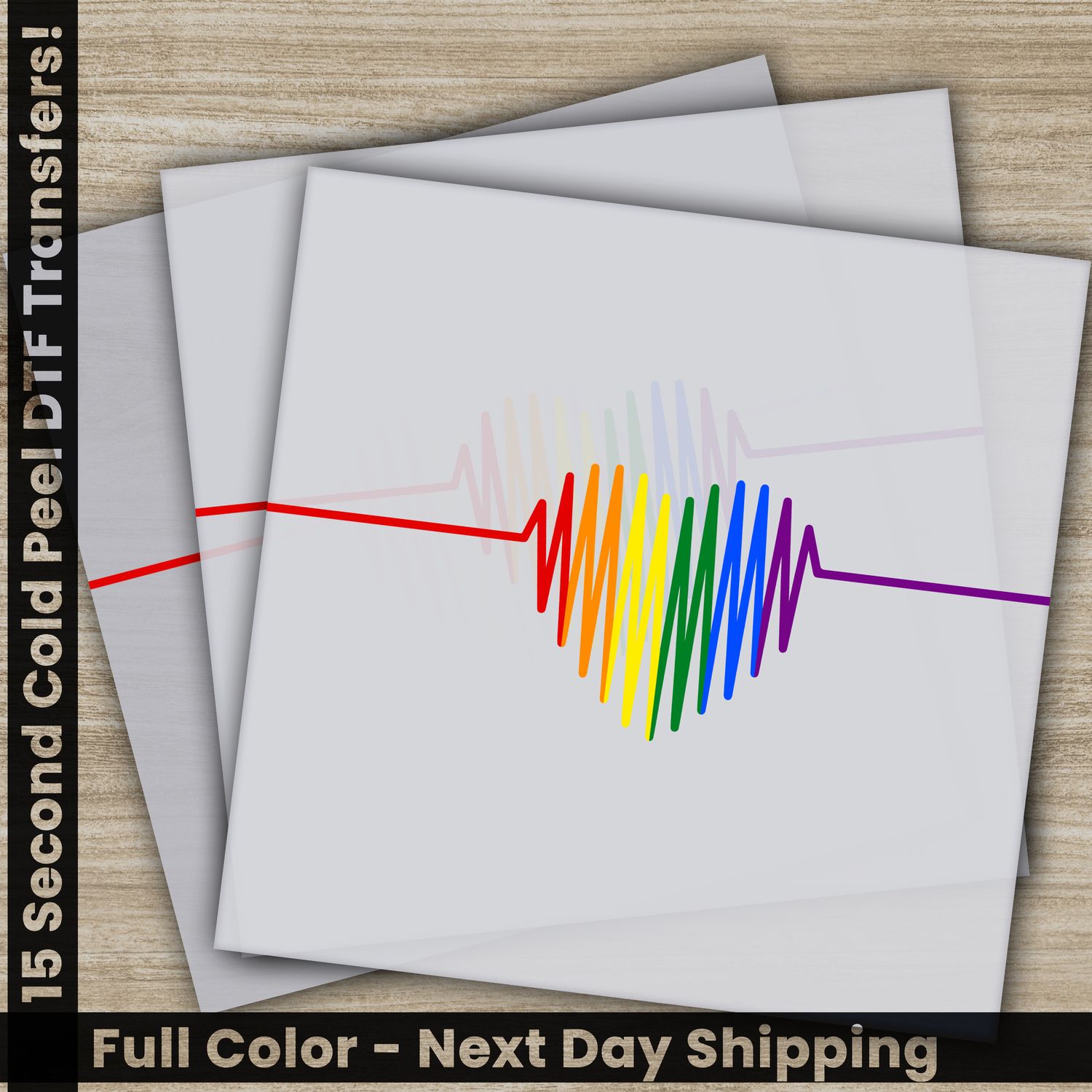 LGBTQ, Pride, Rainbow, Heart, Ready To Press DTF