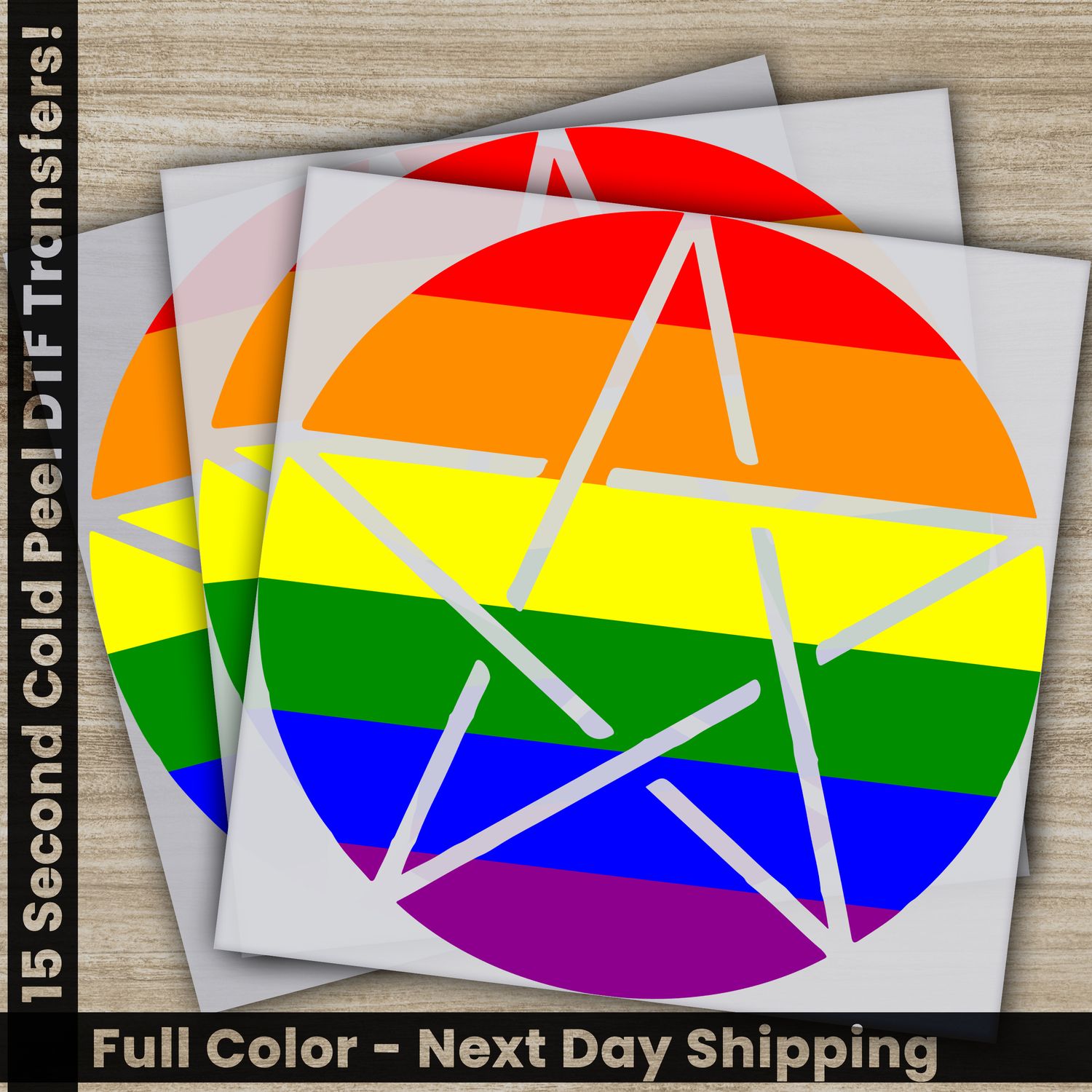 LGBTQ, Pride, Rainbow, Heart, Ready To Press DTF