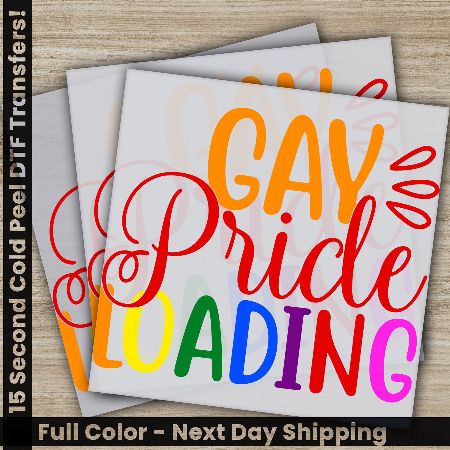 LGBTQ, Pride, Rainbow, Heart, Ready To Press DTF