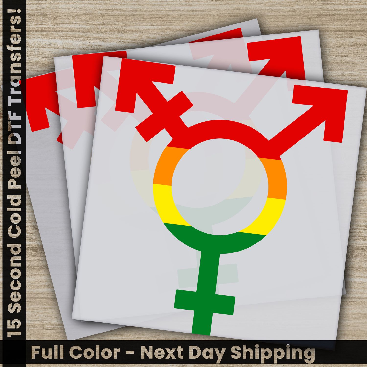 LGBTQ, Pride, Rainbow, Heart, Ready To Press DTF