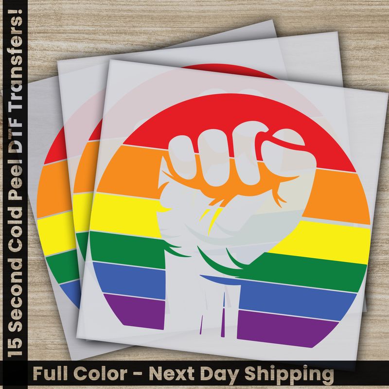 LGBTQ, Pride, Rainbow, Heart, Ready To Press DTF